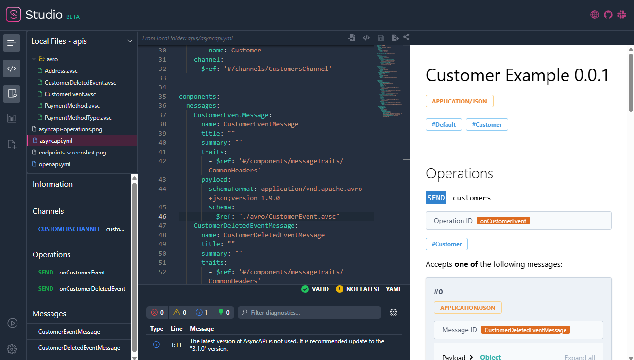 AsyncAPI Studio: Open and Edit a Real Folder